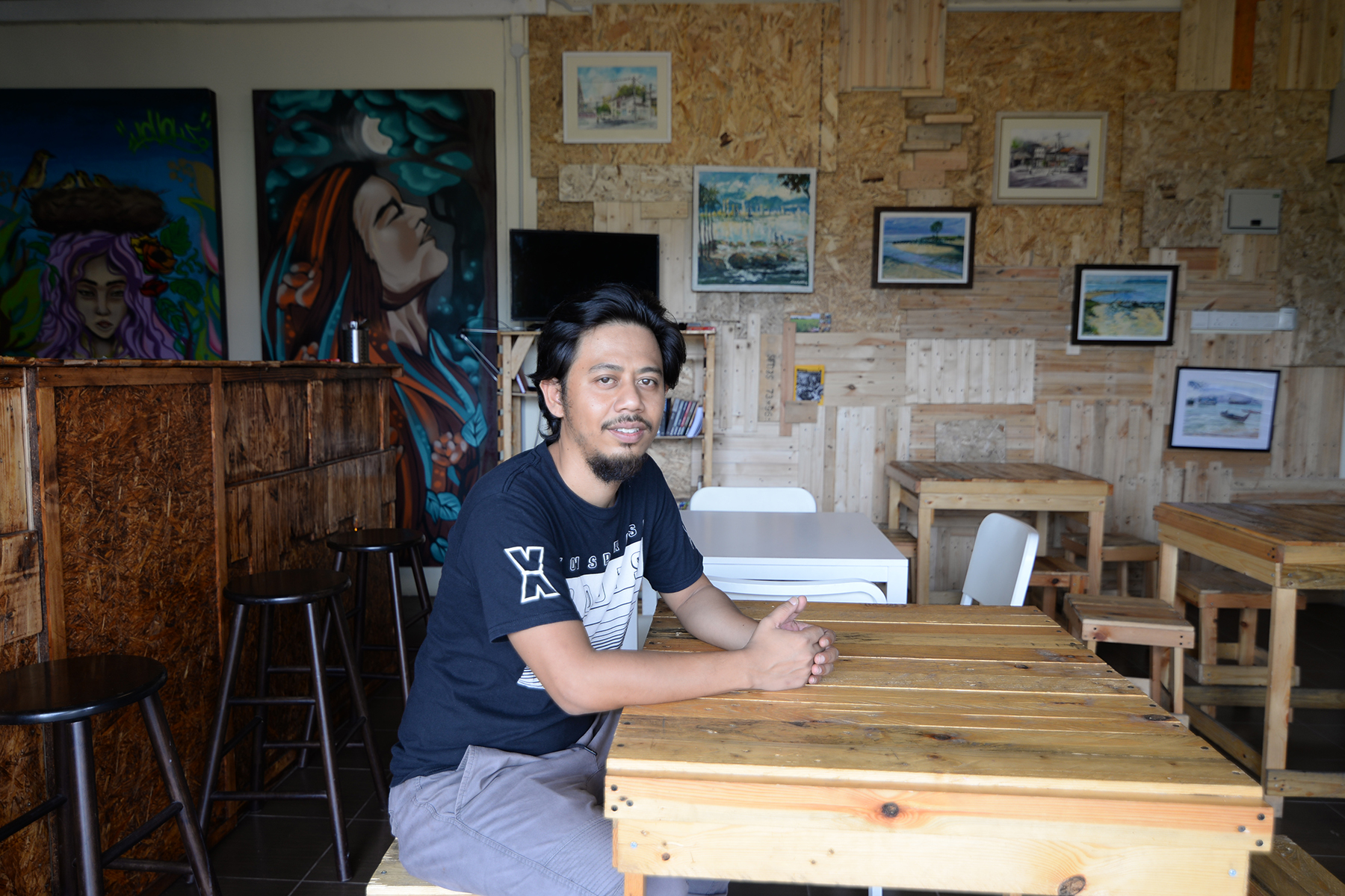 Hafidz Adnan at Lokalhouz, a new events and art space in Butterworth. — Picture by K.E. Ooi