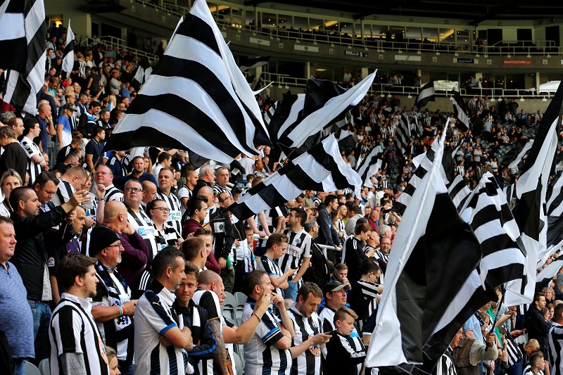 Newcastle United fans during the match against Huddersfield Town at St James Park August 13, 2016. u00e2u20acu201d Picture by Action Images via Reuters