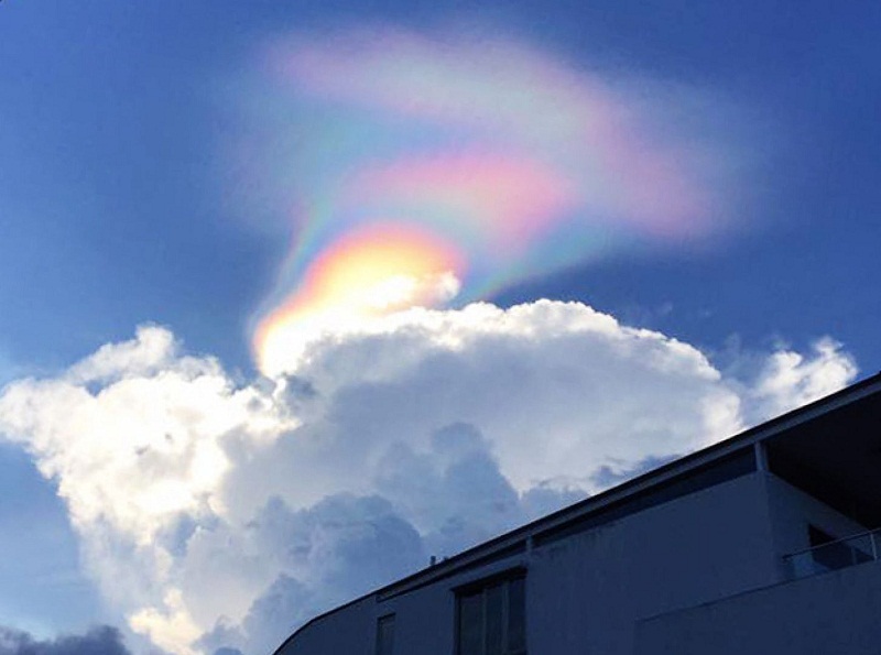 An iridescent cloud seen from Carmichael Road on Monday, Feb 20, 2017. u00e2u20acu201d Photo courtesy of Zhou Guang Ping via TODAY