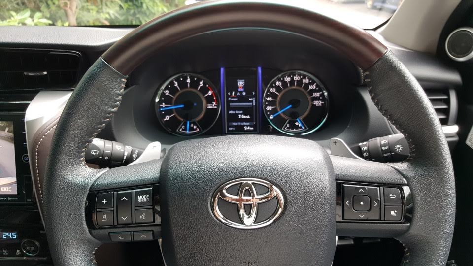 The paddle shifters in the Fortuner. 
