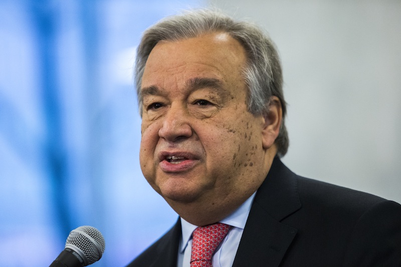 This file photo taken on January 3, 2017 shows United Nations Secretary-General Antonio Guterres speaking to staff members at UN headquarters in New York. u00e2u20acu201du00c2u00a0AFP pic 