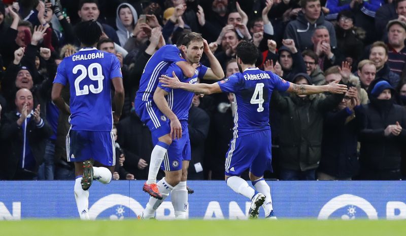 File picture shows Chelseau00e2u20acu2122s Branislav Ivanovic celebrates scoring their third goal against Brentford during their FA Cup Fourth Round match at Stamford Bridge, January 28, 2017. u00e2u20acu201d Reuters pic
