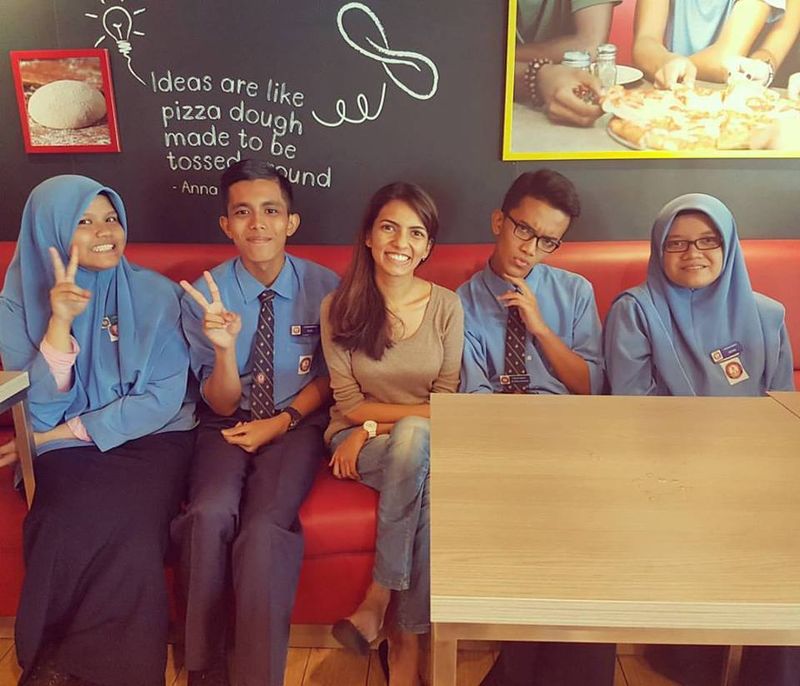 Cheryl Ann Fernando and the students who are part of the winning choral speaking team in the school. — Picture courtesy of Cheryl Ann Fernando