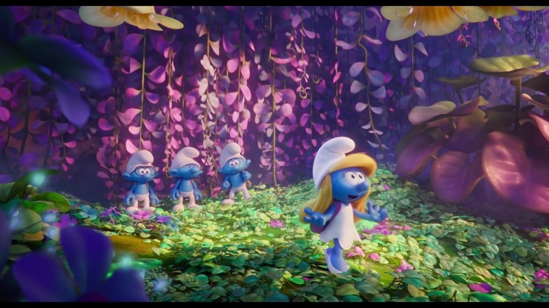 A screengrab from u00e2u20acu02dcSmurfs: The Lost Villageu00e2u20acu2122.  