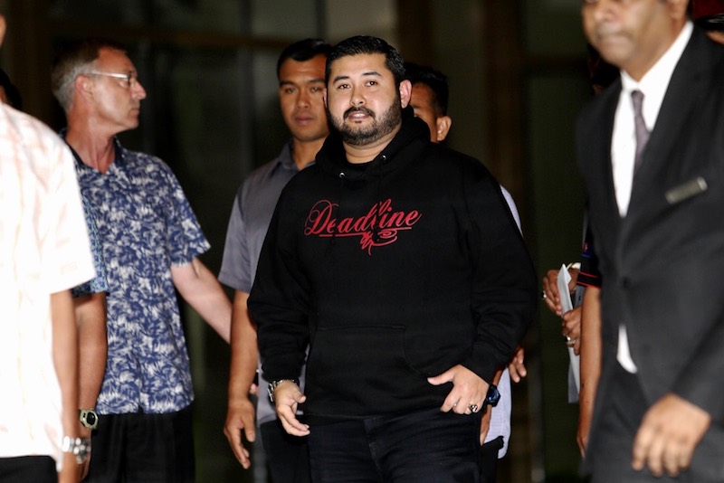 Tengku Mahkota Johor Tunku Ismail Sultan Ibrahim leaves a meeting with local football supporters in Kuala Lumpur February 22, 2017. u00e2u20acu201d Picture by Choo Choy May