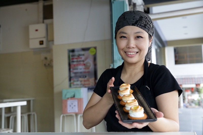 Debra Leong with her version of UFO tarts.