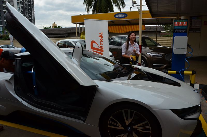 The EV charging kiosk at BHPetrol.