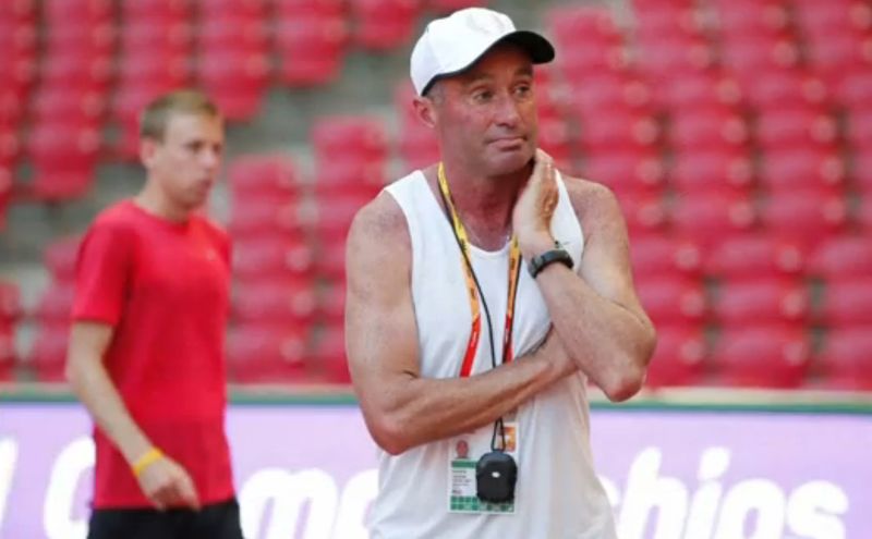 Image from the Reuters video on athletics coach Alberto Salazar accused of doping.