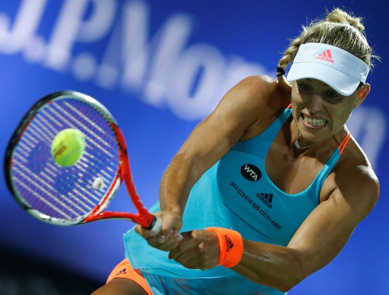 Angelique Kerber in action against Ana Konjuh in the Dubai Open February 23, 2017. u00e2u20acu201d Reuters pic