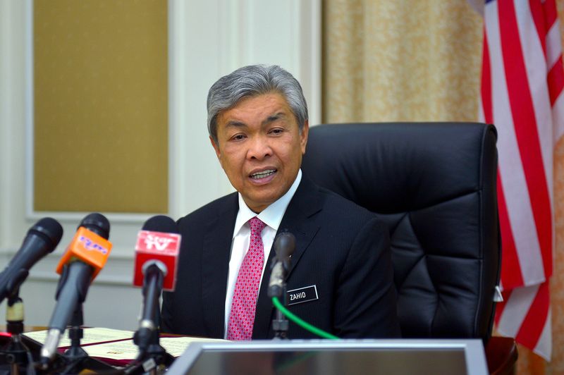 Deputy Prime Minister and Home Minister Datuk Seri Dr Ahmad Zahid Hamidi during a press conference at his office at Bangunan Perdana Putra in Putrajaya, February 16, 2017. u00e2u20acu201d Bernama pic