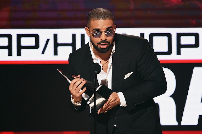 This file photo taken on November 19, 2016 shows Rapper Drake as he accepts Favorite Rap/Hip-Hop Artist onstage during the 2016 American Music Awards at Microsoft Theater in Los Angeles, u00e2u20acu201d AFP pic