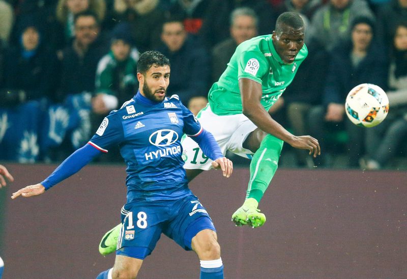 St Etienne's Florentin Pogba (right) in French Ligue 1 action against Olympique Lyon's Nabil Fekir at Saint-Etienne February 5, 2017. u00e2u20acu201d Reuters pic
