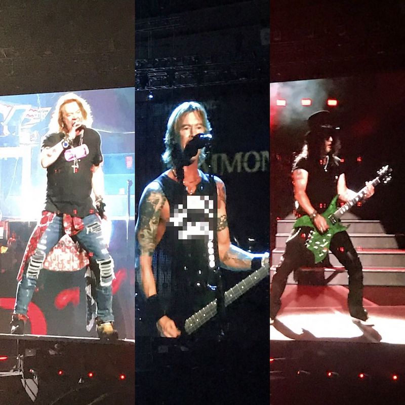 Axl Rose, Duff McKagan and Slash perform in Tokyo on January 28. u00e2u20acu201d TODAY pic
