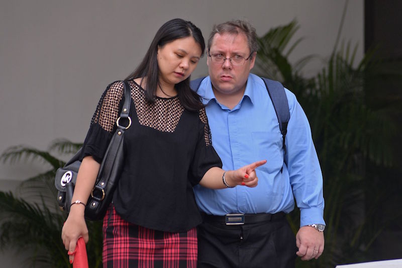 Michael Hartung leaves the State Courts in Singapore February 15, 2017. u00e2u20acu201d TODAY pic