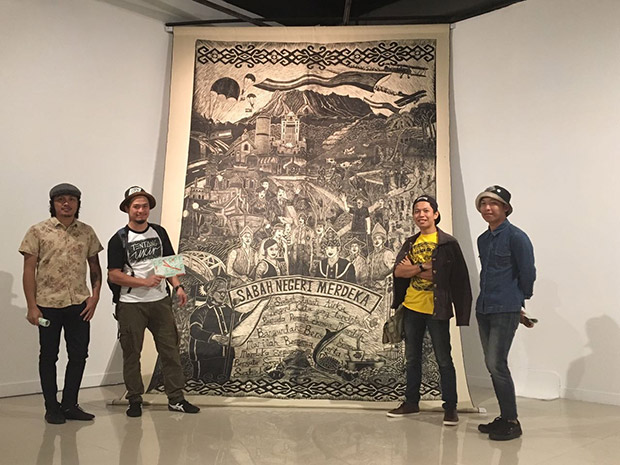 Pangrok Sulap’s artwork which was shown at the ‘Escape from the SEA’ exhibition at Balai Seni Lukis Negara. A companion piece at APW, Bangsar was deemed too provocative and taken down. — Picture courtesy of Rizo Leong