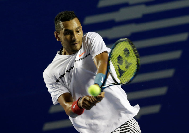 Nick Kyrgios in action against Novak Djokovic in the menu00e2u20acu2122s singles quarter-finals at the Mexico Open in Acapulco March 2, 2017. u00e2u20acu201d Reuters pic