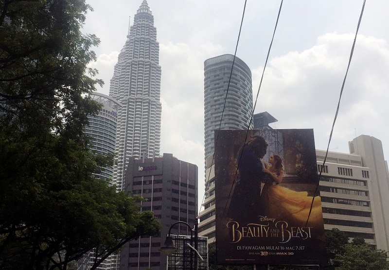 A u00e2u20acu02dcBeauty and the Beastu00e2u20acu2122 poster in downtown Kuala Lumpur March 14, 2017. u00e2u20acu201d Reuters pic