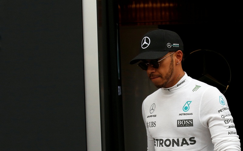 Lewis Hamilton of Mercedes walks by the paddock at the Barcelona-Catalunya racetrack in Montmelo, Spain Februrary 28, 2017. u00e2u20acu201d Reuters pic