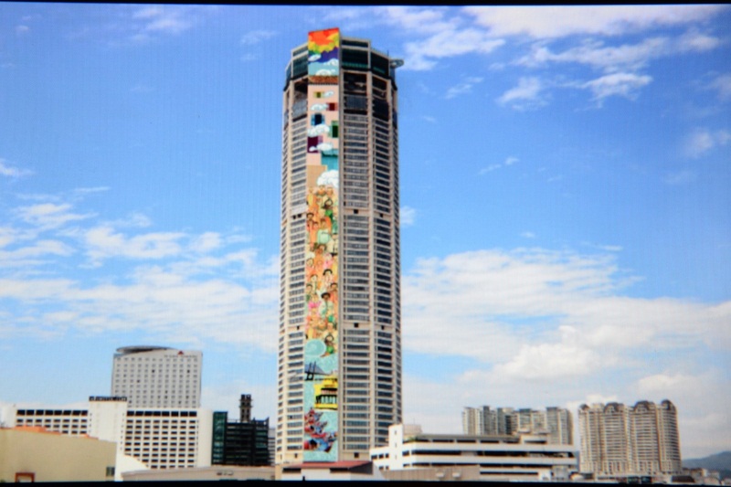 The massive mural will be painted along the length of the exterior metal facade of the former bubble lift shaft.