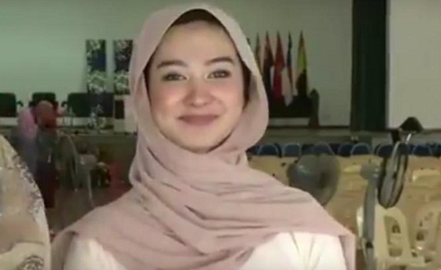 Screen capture showing Natasha Qisty Mohd Ridzuan during the interview with state news agency Bernama.nn