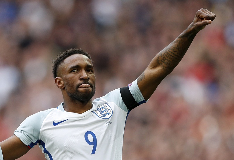 Englandu00e2u20acu2122s Jermain Defoe celebrates scoring their first goal during their 2018 World Cup Qualifying European Zone match against Lithuania at the Wembley Stadium in London March 26, 2017. u00e2u20acu201d Reuters pic