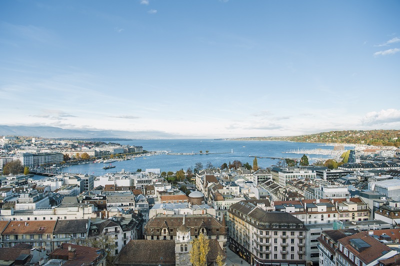 A view of Lake Geneva from St. Pierre Cathedral in Geneva, Switzerland, November 17, 2016. u00e2u20acu201d Picture by Clara Tuma/The New York Times