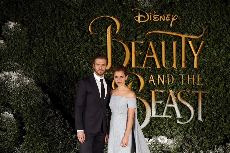 Actors Dan Stevens (left) and Emma Watson pose for photographers at a media event for the film Beauty and the Beast in London, Britain February 23, 2017. u00e2u20acu201d Reuters pic