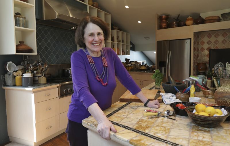 Paula Wolfert in the kitchen at her home in Sonoma, California. u00e2u20acu2022 Picture by Jim Wilson/The New York Times