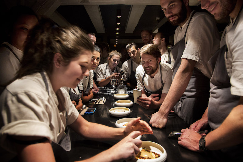 Kitchen staff hold a competition at Noma, the restaurant regarded by many as the worldu00e2u20acu2122s best, in Copenhagen August 30, 2015. u00e2u20acu201d Picture by Laerke Posselt/The New York Times