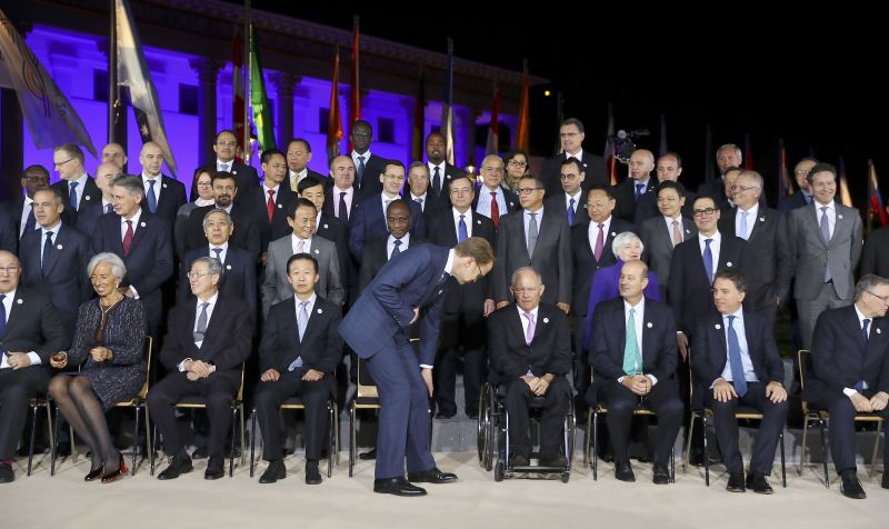 German Bundesbank President Jens Weidmann (centre) arrives for the family picture during the G20 Finance Ministers and Central Bank Governors Meeting in Baden-Baden, Germany, March 18, 2017. u00e2u20acu201d Reuters pic
