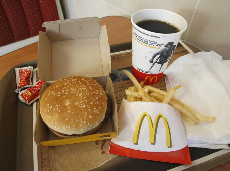 A meal consisting of a Quarter Pounder hamburger, french fries and soft-drink is pictured at a McDonald's restaurant in Los Angeles, California July 23, 2008. u00e2u20acu201d Reuters pic