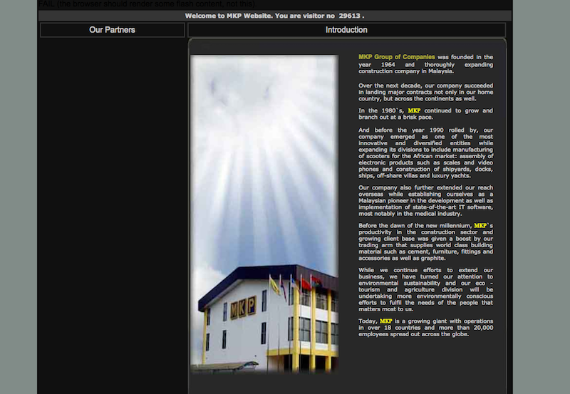 A screengrab of MKP (Malaysia Korea Partners) Holdingsu00e2u20acu2122 official website.