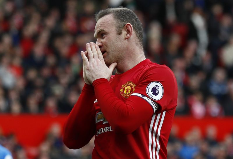 Manchester Unitedu00e2u20acu2122s Wayne Rooney reacts during match Premier League against AFC Bournemouth at the Old Trafford, March 4, 2017. u00e2u20acu201d Reuters pic