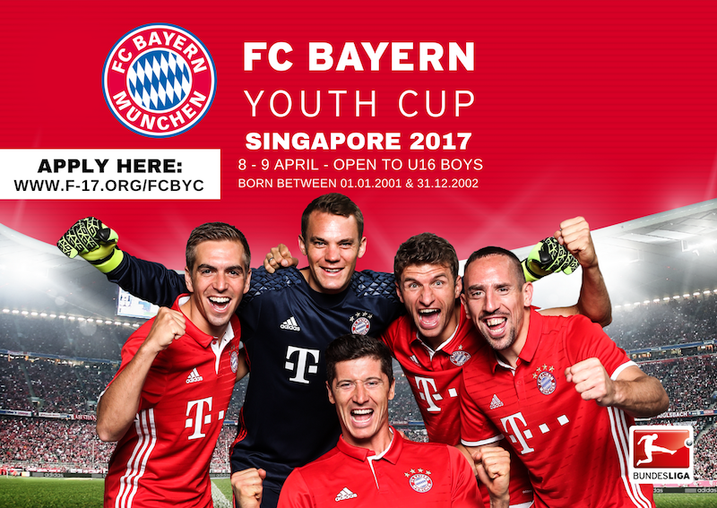 The first FC Bayern Youth Cup Singapore, which will be held in April, will feature 32 local teams. u00e2u20acu201d Handout via TODAY