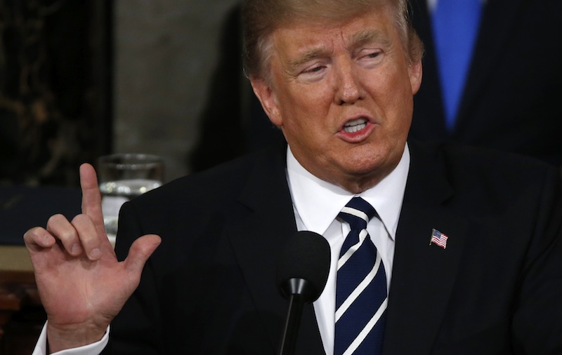 US President Donald J. Trump  delivering his first address to a joint session of Congress from the floor of the House of Representatives in Washington, February 28, 2017. u00e2u20acu201d Reuters pic 