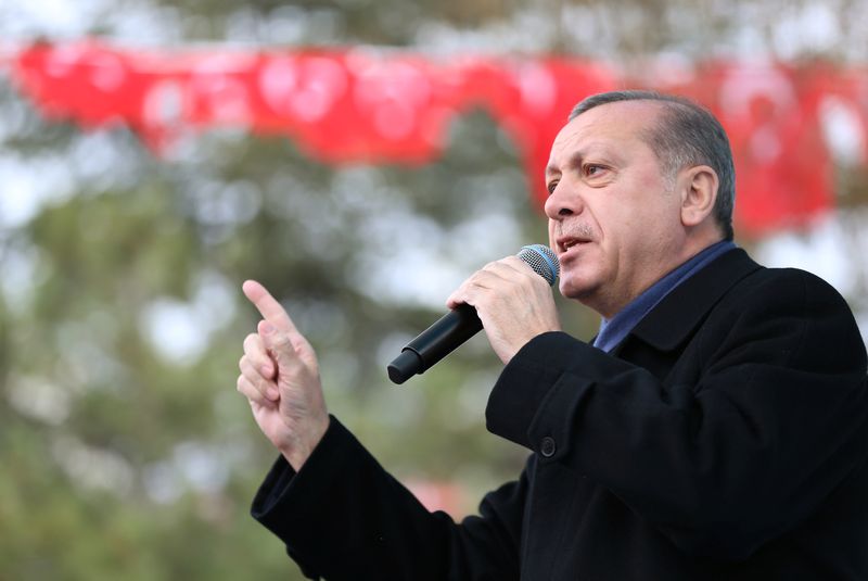 Turkish President Tayyip Erdogan speaks during a ceremony in Eskisehir, Turkey March 17, 2017. u00e2u20acu201d Reuters pic