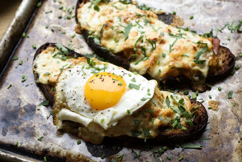 Crab meat croque-madames, after baking in the oven in New York, Feb. 21, 2017. u00e2u20acu201d Picture by Karsten Moran/The New York Times 