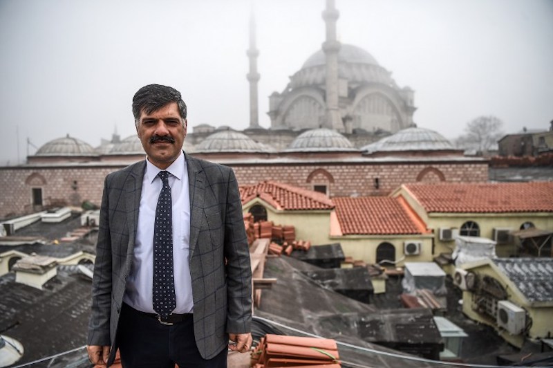 Okan Erhan Oflaz, Turkish deputy mayor of the Fatih municipality, poses during an interview on the top of Istanbulu00e2u20acu2122s iconic marketplace, the Grand Bazaar during its renovation in Istanbul March 1, 2017. u00e2u20acu201d AFP pic