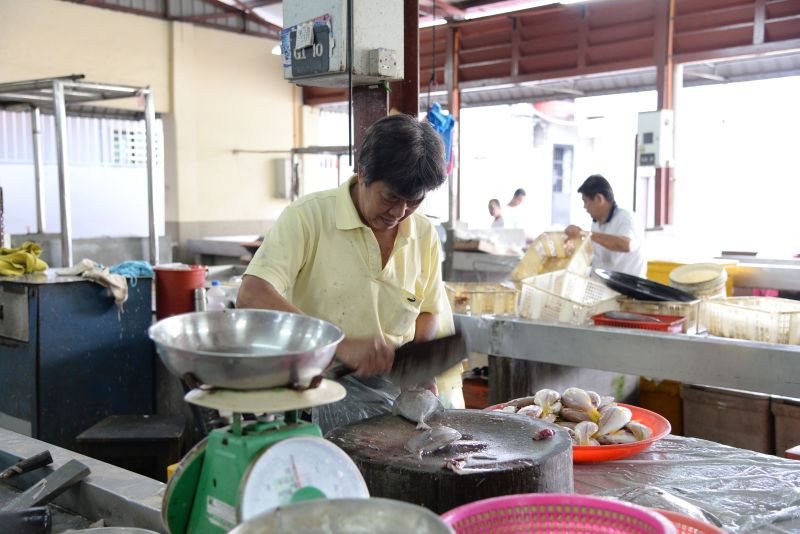 Ah Hai has been selling fish at the Jeti Lama Market for over 30 years.