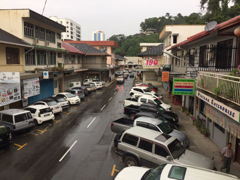 Jalan Dewan looks relatively quiet during the day.