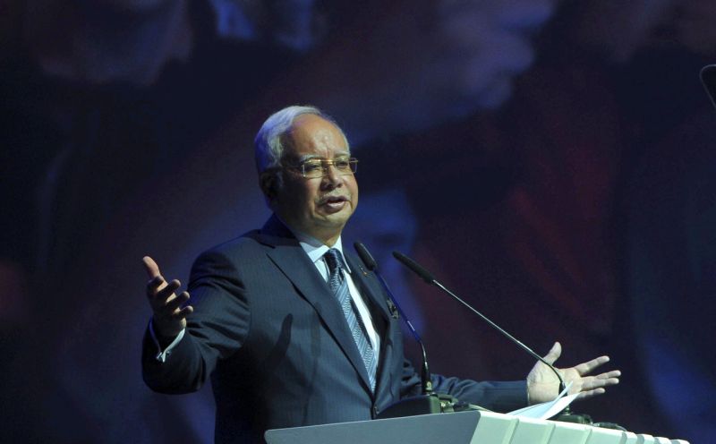 Datuk Seri Najib Razak speaks during the Global Transformation Forum 2017 held at the Kuala Lumpur Convention Centre March 22, 2017. u00e2u20acu2022 Bernama pic