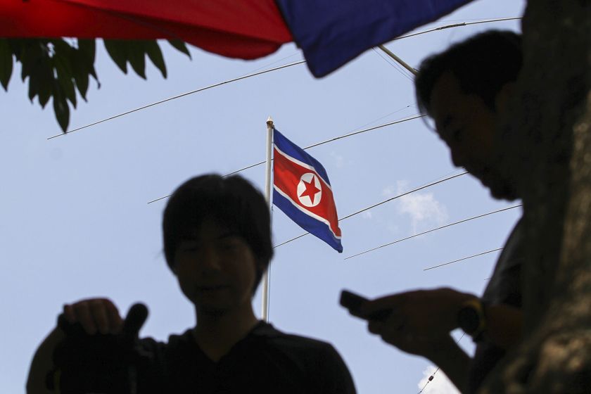 A North Korean flag is pictured at the North Korean embassy in Damansara Heights, Kuala Lumpur March 13, 2017. u00e2u20acu201d Picture by Yusof Mat Isann