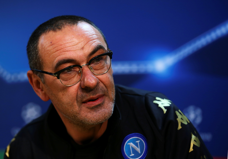 Napoliu00e2u20acu2122s coach Maurizio Sarri attends a news conference at Napoliu00e2u20acu2122s training centre, Naples March 6, 2017. u00e2u20acu201d Reuters pic