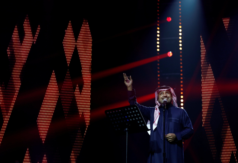 Saudi Arabian singer Rashed Al-Majed peforms during a concert in Riyadh March 9, 2017. u00e2u20acu201d Reuters pic