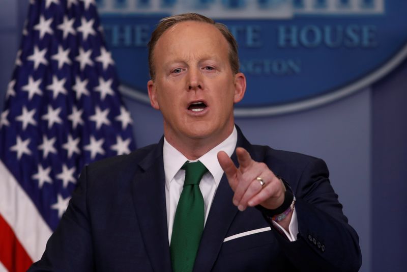 White House Press Secretary Sean Spicer holds his daily press briefing at the White House in Washington March 16, 2017. u00e2u20acu201d Reuters pic