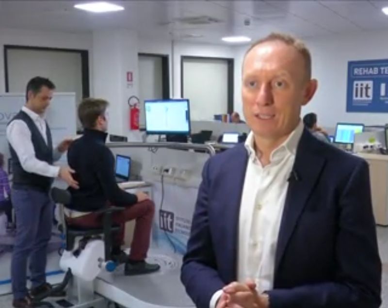 Simone Ungaro, CEO of Movendo Technology, on the Hunova robotic platform from the Reuters video.