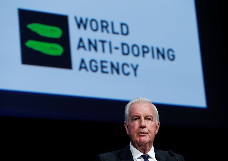 Craig Reedie, President of the World Anti Doping Agency (WADA) addresses the WADA Symposium in Ecublens, Switzerland, March 13, 2017. u00e2u20acu201dReuters pic