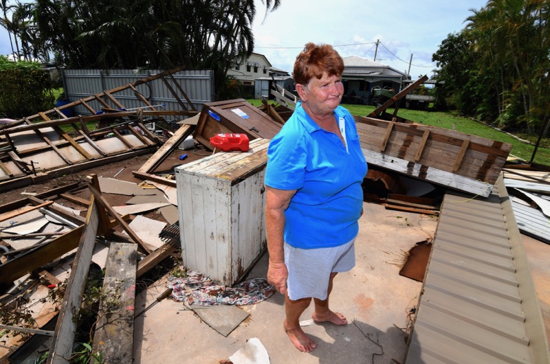 Local resident Helen Muller stands in a part of her home that was damaged by Cyclone Debbie in the town of Proserpine, located south of the northern Queensland town of Townsville in Australia, March 30, 2017. u00e2u20acu201d AAP/Dan Peled/via Reuters 