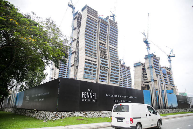 Condominiums under construction in the Sentul area of Kuala Lumpur, April 19, 2017. u00e2u20acu201d Photo by Choo Choy May