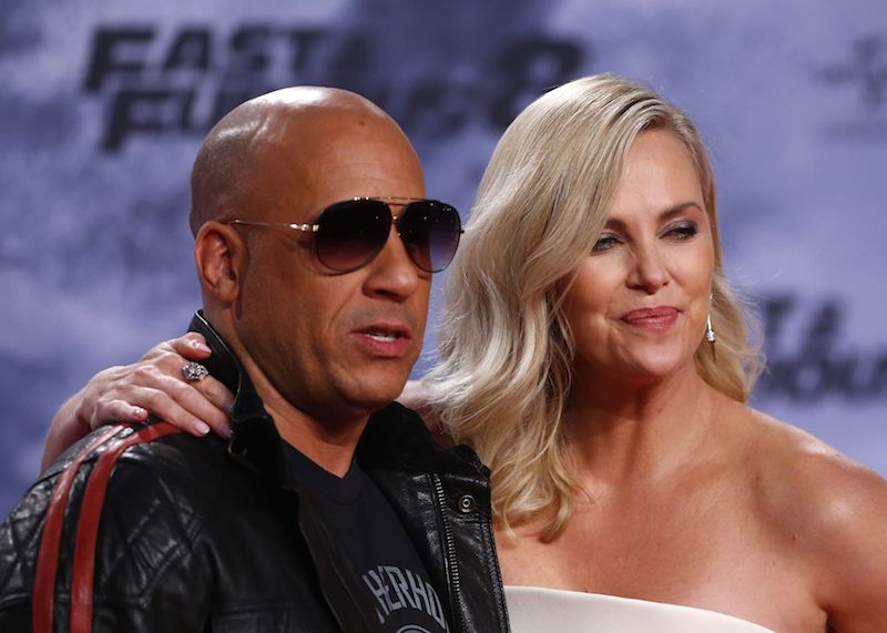 Vin Diesel and Charlize Theron pose at the premiere of the u00e2u20acu02dcFast and Furious 8u00e2u20acu2122 movie in Berlin April 4, 2017. u00e2u20acu201d Reuters pic